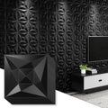 33 Pack Black PVC 3D Geometric Wall Panels