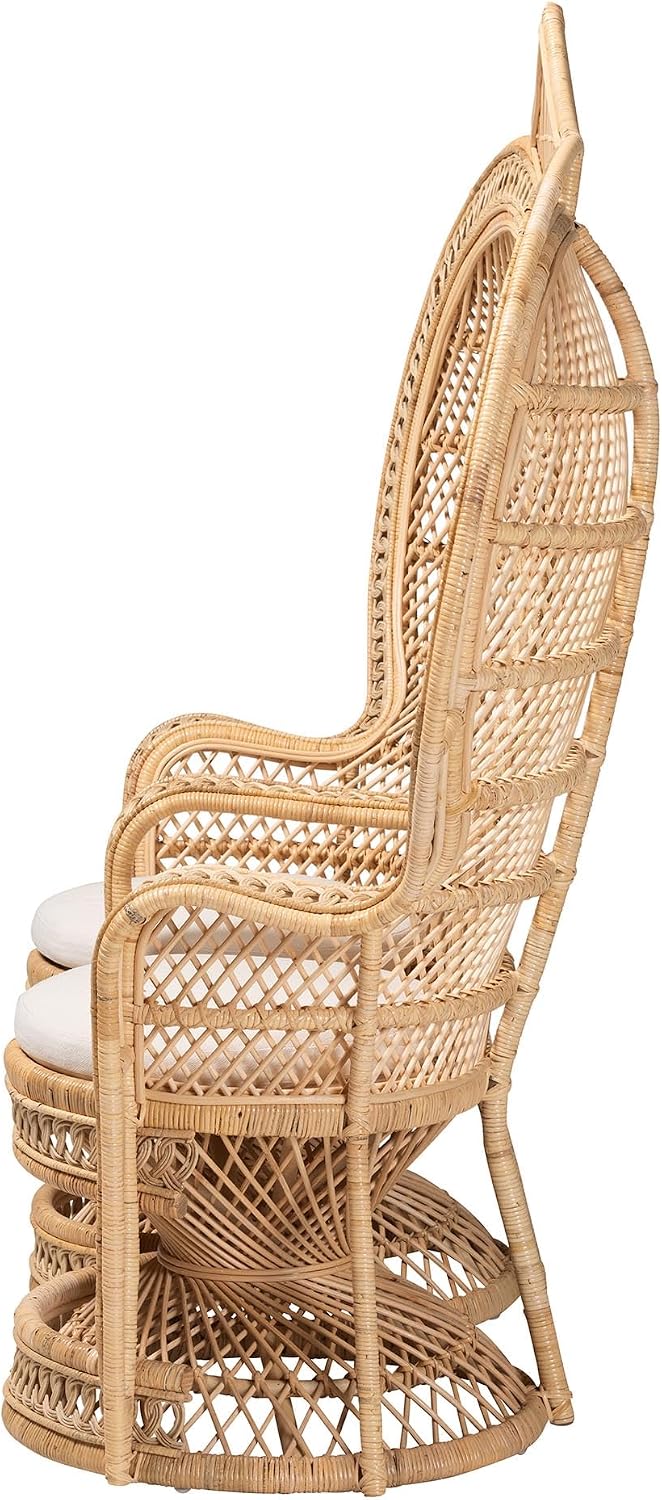 Nerita Natural Rattan 2-Seater Peacock Chair