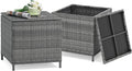 Garden Square Rattan Storage End Table