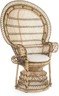 Large Natural Rattan Grand Peacock Chair