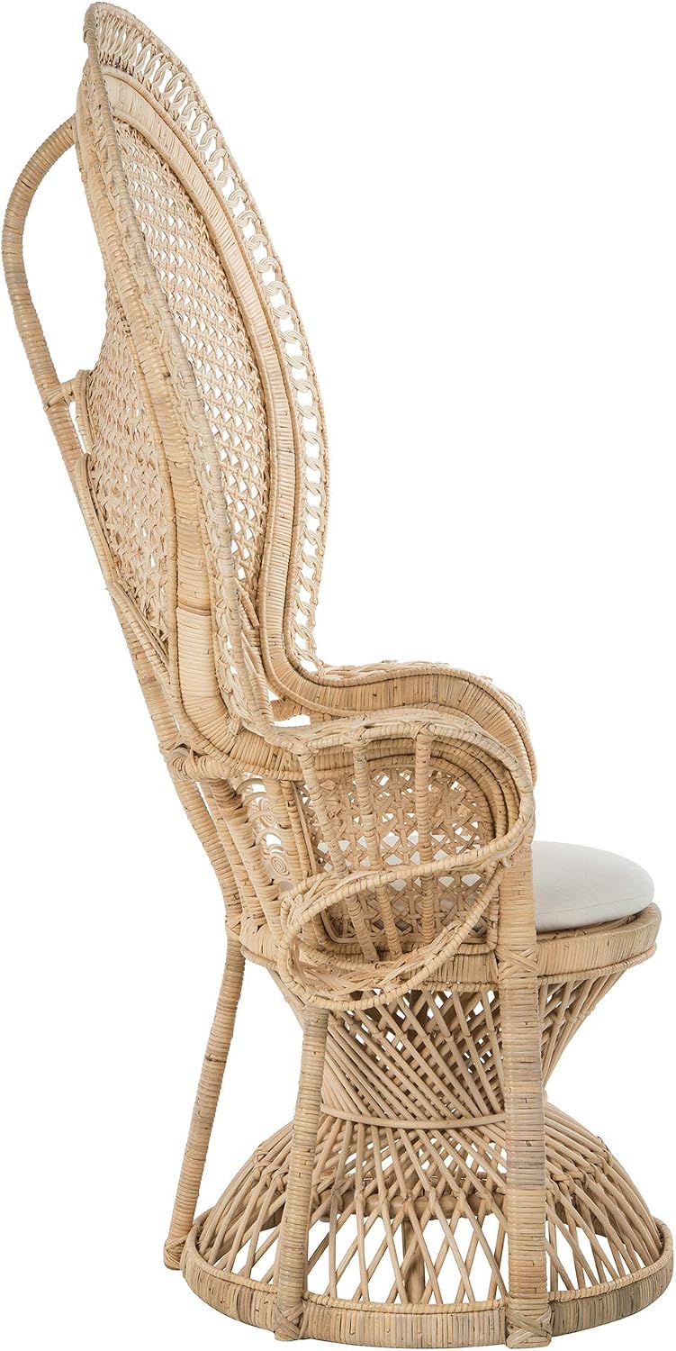 Natural Rattan Lady Peacock Lounge Chair