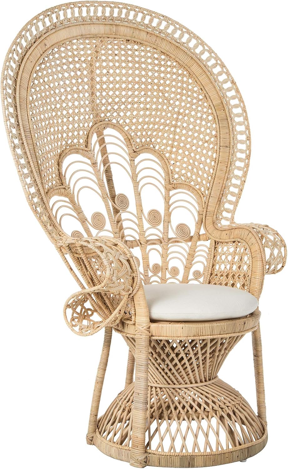 Natural Rattan Lady Peacock Lounge Chair