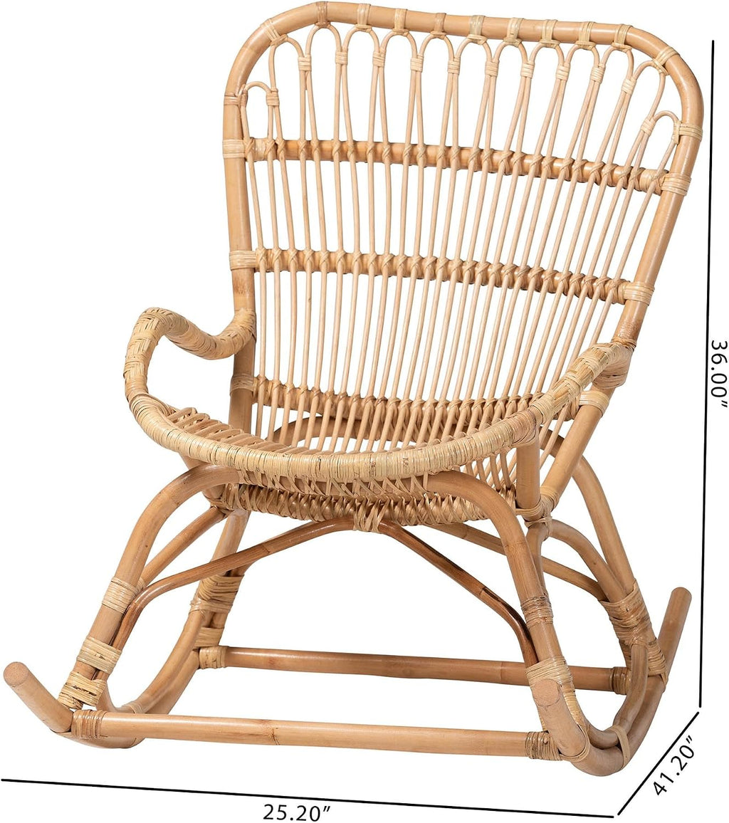 Mahin Natural Rattan Rocking Chair