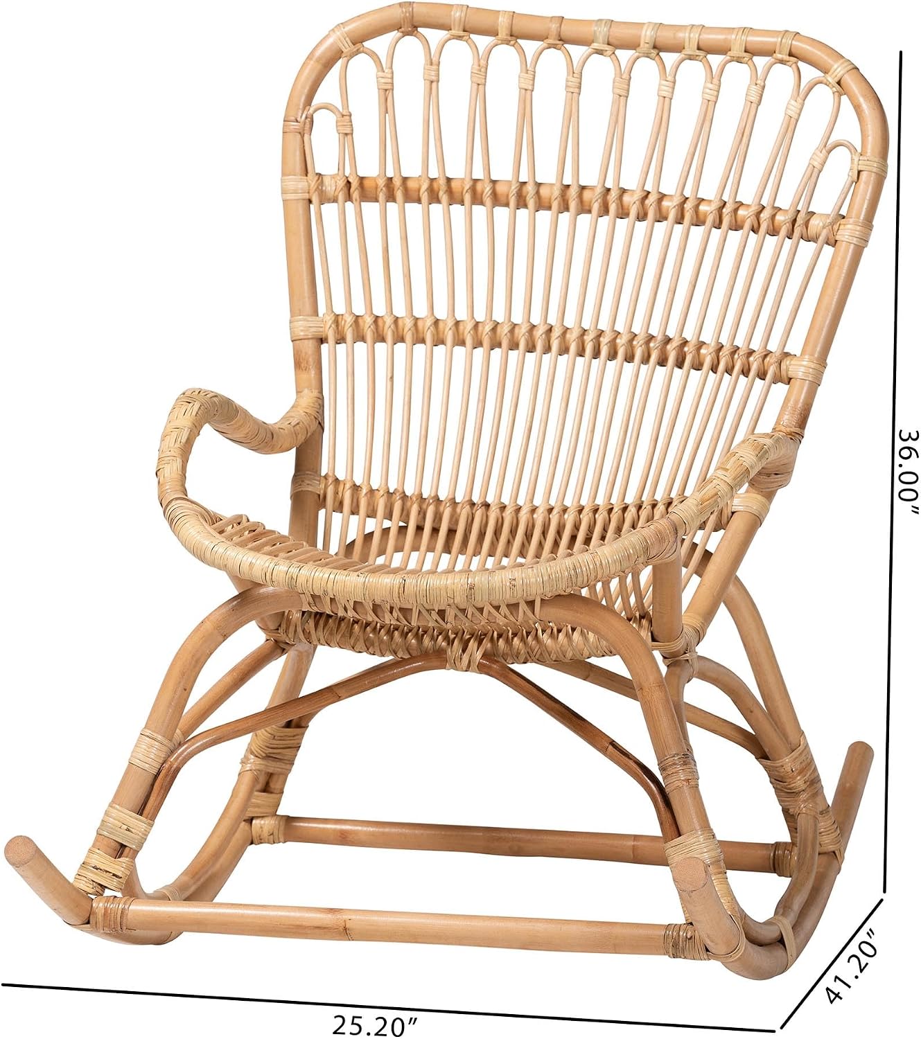 Mahin Natural Rattan Rocking Chair