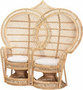 Nerita Natural Rattan 2-Seater Peacock Chair
