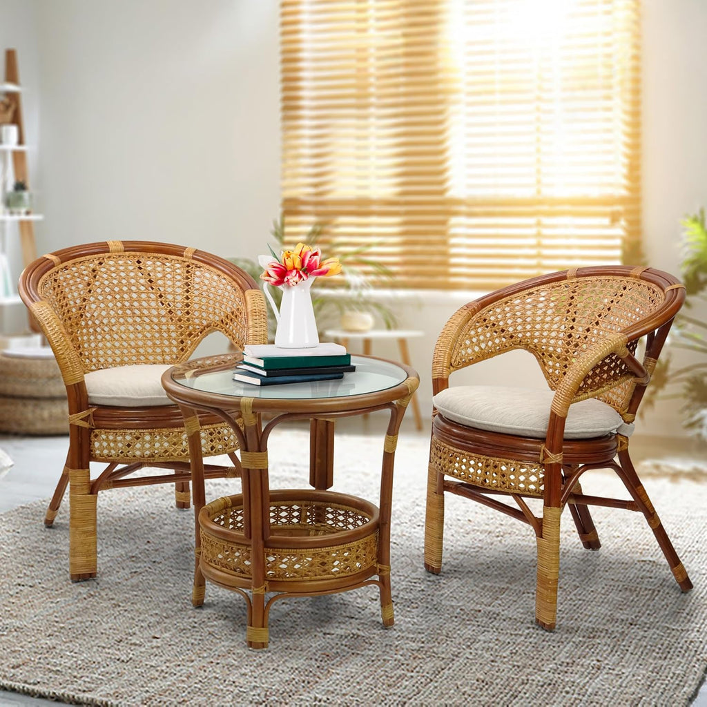 Handmade Rattan Dining Chair, Colonial