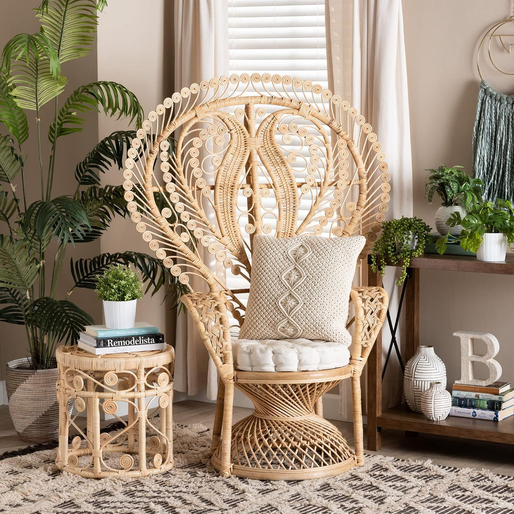 Fedra Natural Rattan Peacock Chair