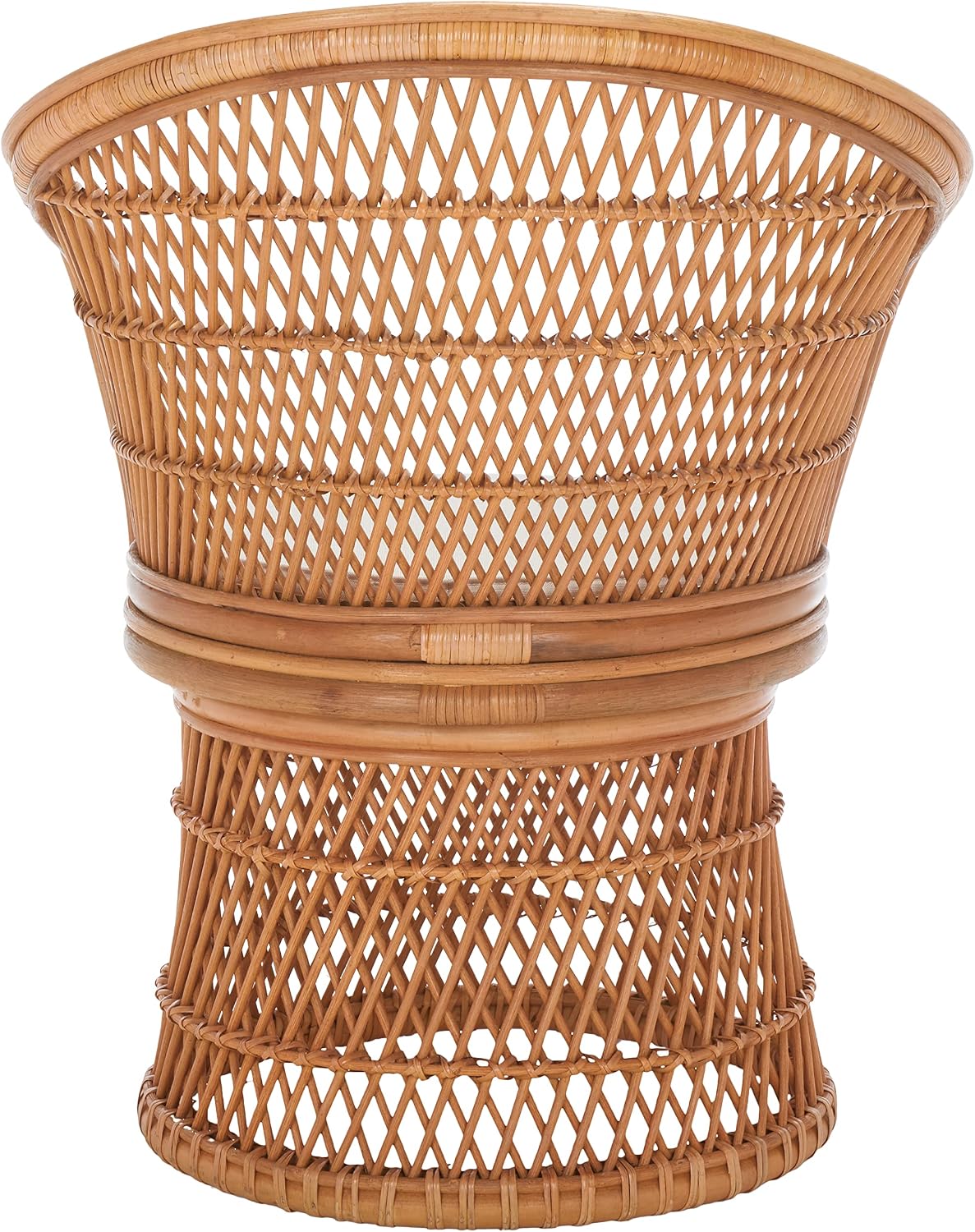 Rattan Swivel Accent Chair, Natural White