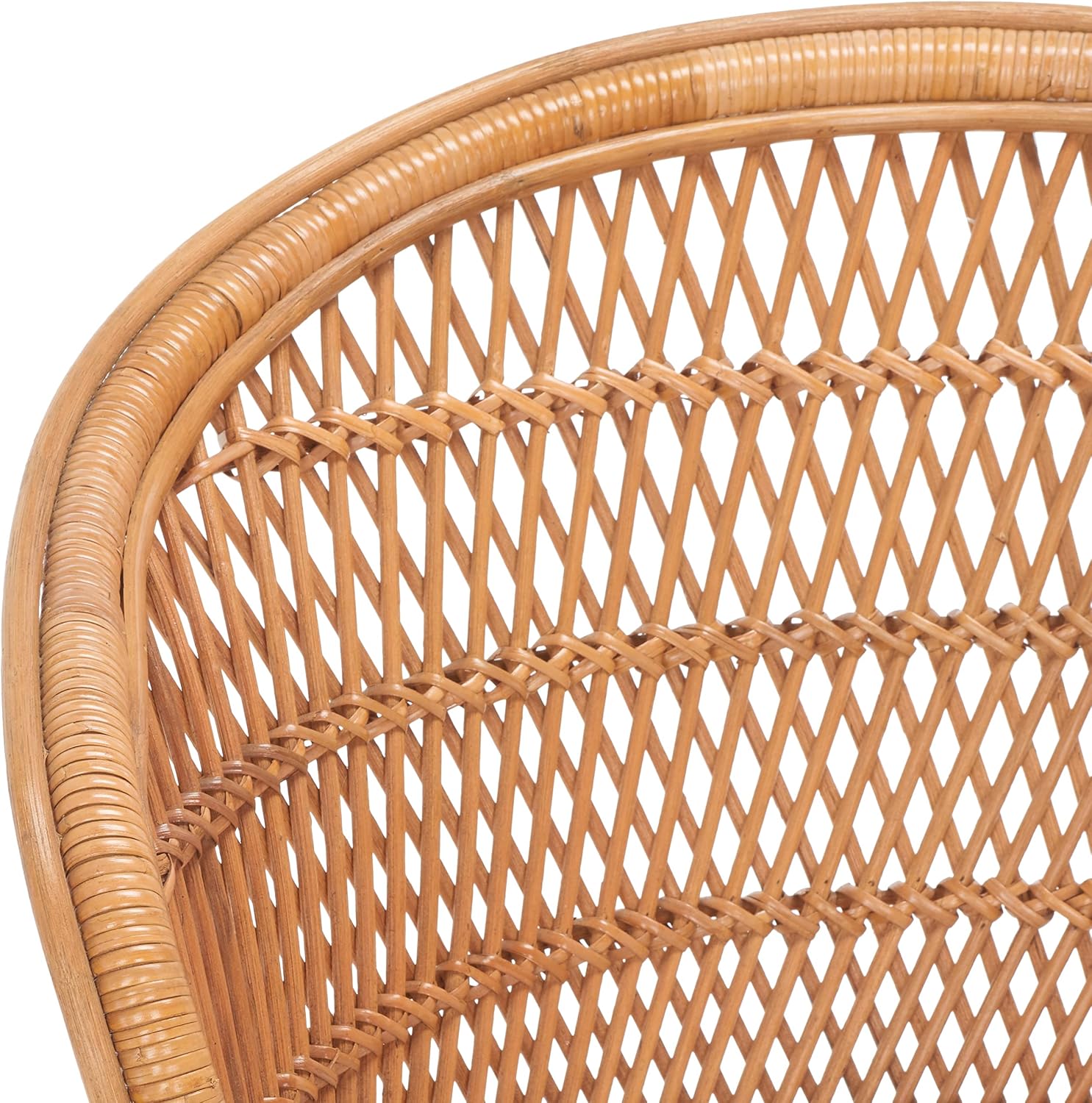 Rattan Swivel Accent Chair, Natural White