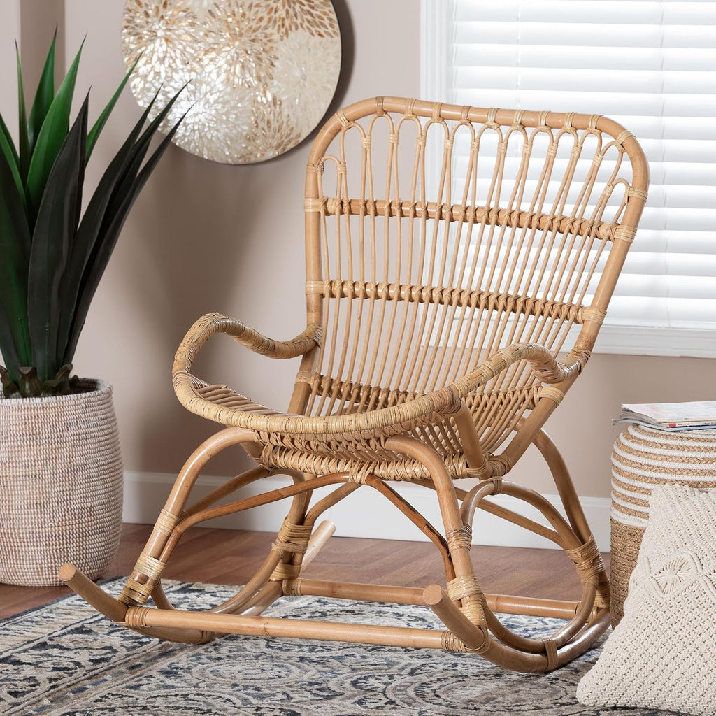 Mahin Natural Rattan Rocking Chair