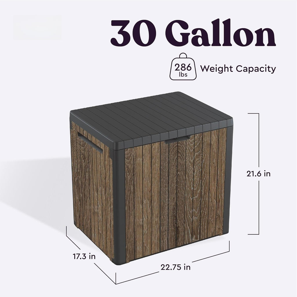 Everwood 30 Gallon Storage Side Table, Walnut