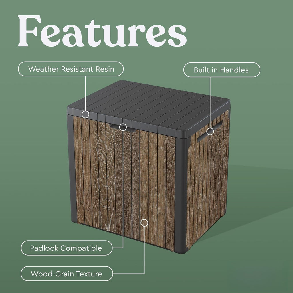 Everwood 30 Gallon Storage Side Table, Walnut